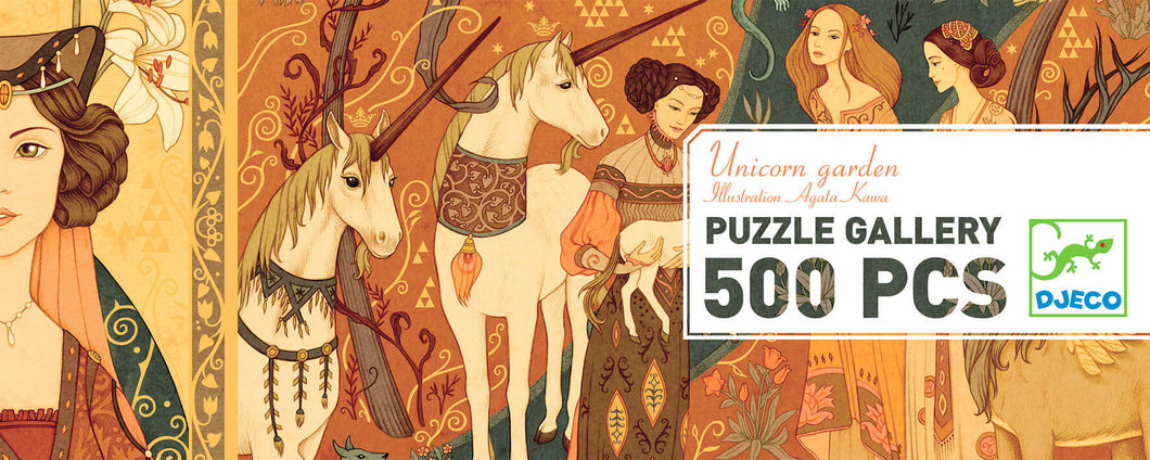 Djeco 500 Piece Gallery Jigsaw Puzzle - Unicorn Garden