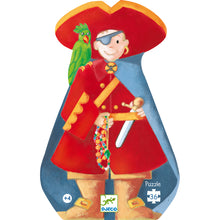 Load image into Gallery viewer, Djeco 36 Piece Silhouette Puzzle Pirate and his treasure
