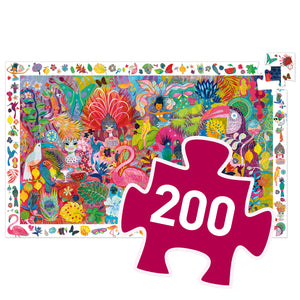 Djeco 200 Piece Observation Puzzle Rio Carnival