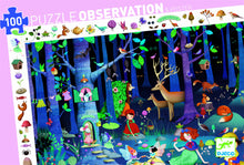 Load image into Gallery viewer, Djeco 100 Piece Observation Puzzle - Enchanted Forest
